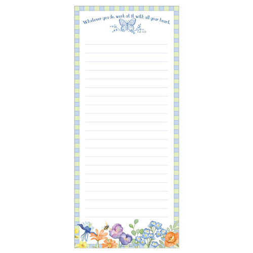 Floral Meadow List Pad