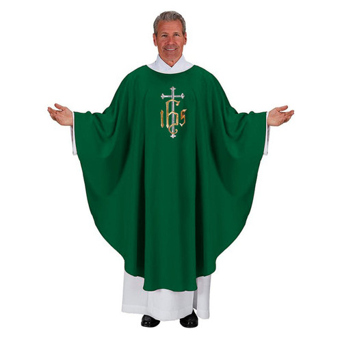 D1737  IHS Chasuble in Green