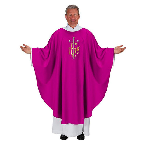 D1737  IHS Chasuble in Purple