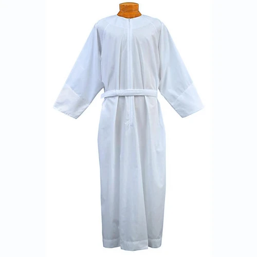 BV 306 Traditional  Collarless Alb in Poly/Cotton