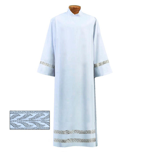 4331 Lightweight Alb in Poly/Wool with Embroidered Banding