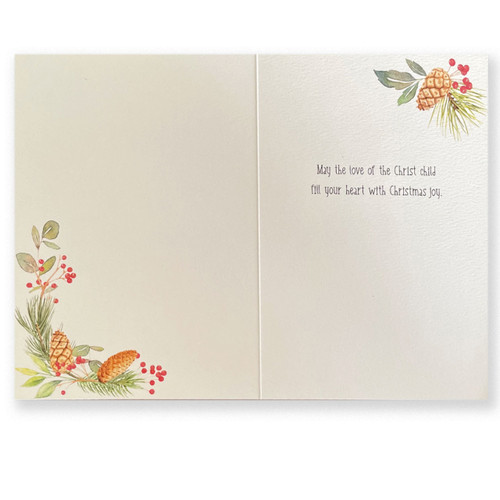 Inside the Boxed Christmas Cards For to Us a Child is born Inside the Boxed Christmas Cards For to Us a Child is born