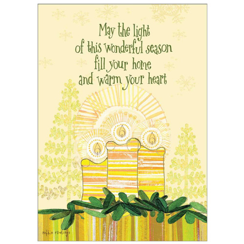 Single May the Light Christmas Card and comes with one envelope