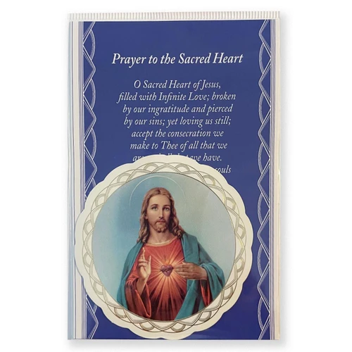 Sacred Heart of Jesus Window Sticker & Prayer Card