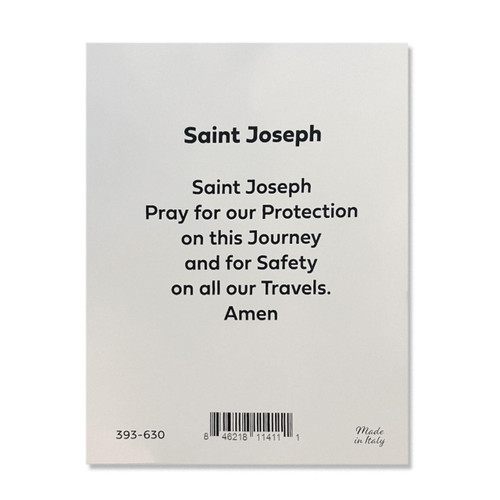 Back of the Saint Joseph Window Sticker