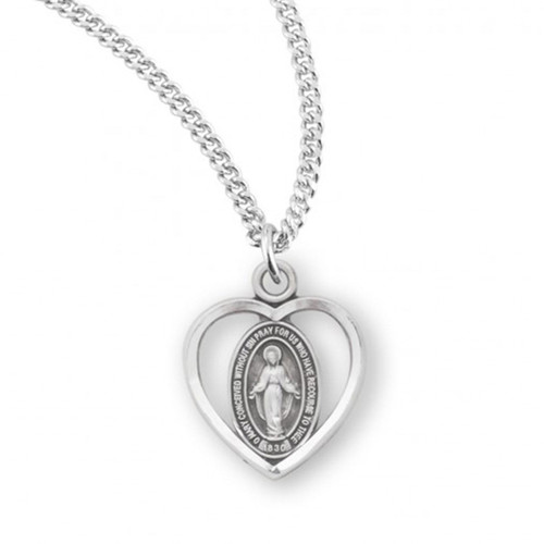 Sterling Miraculous Medal Pendant