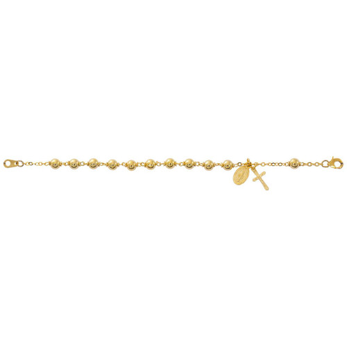 Full length view of the Gold Plated Rosary Bracelet