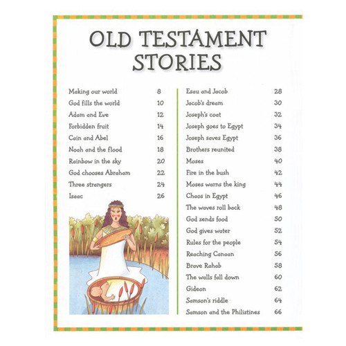 Partial Old Testament Bible stories listing in My First Read-Aloud Bible