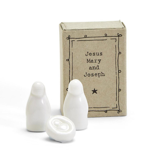 1"H Porcelain Matchbox Nativity Set