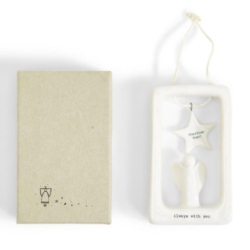 4"H Porcelain Guardian Angel Wall Plaque