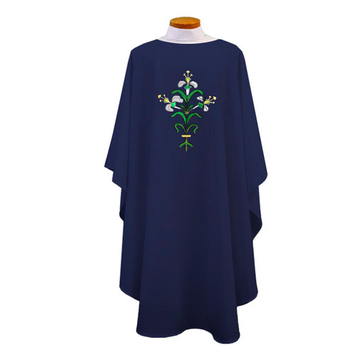 860 Chasuble with Easter Lily Design Sarum