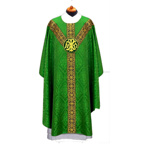 2-313 Semi-gothic Chasuble in Green