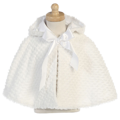 First Communion White Hooded Cape