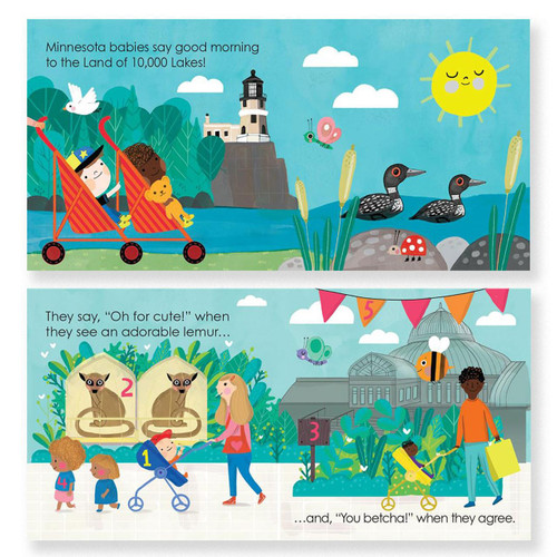 Inside pages of Minnesota Baby Board Book