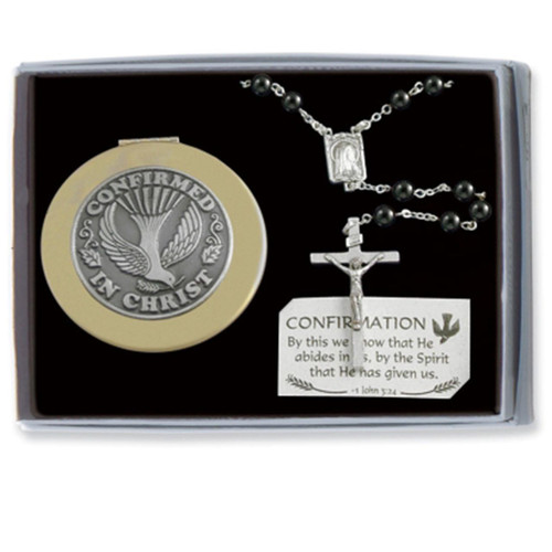 Boy's Confirmation Rosary and Case