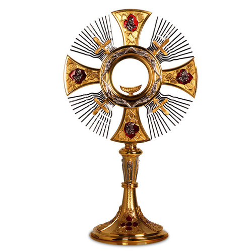 K678 Monstrance with 24K Gold and Oxidized Silver