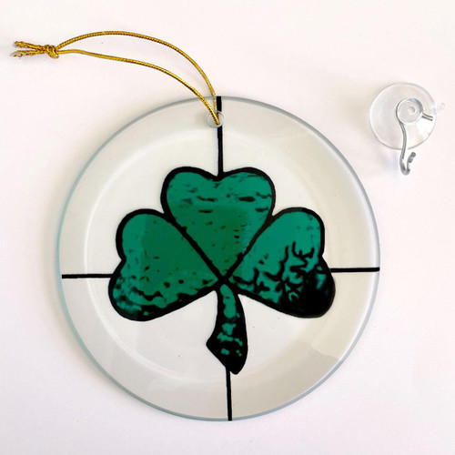 Shamrock Suncatcher and suction cup