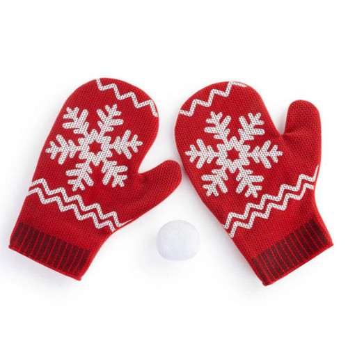 Includes two mittens and one snowball