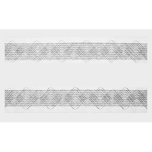 Embroidered Banding in Grey/White