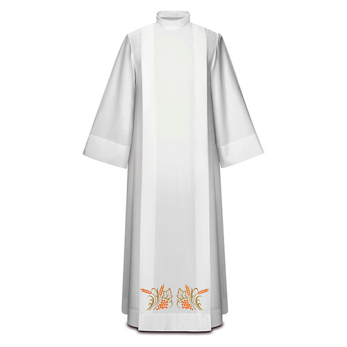 3913-137 Alb with Roll-Collar and Shoulder Zipper 3913-137 Alb with Roll-Collar and Shoulder Zipper