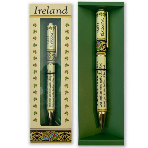 Irish Blessing Ballpoint Pen shown in Gift Box