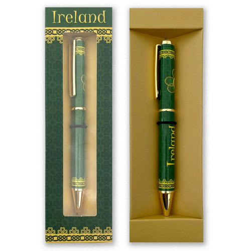 Spiral Shamrock Ballpoint Pen in gift box