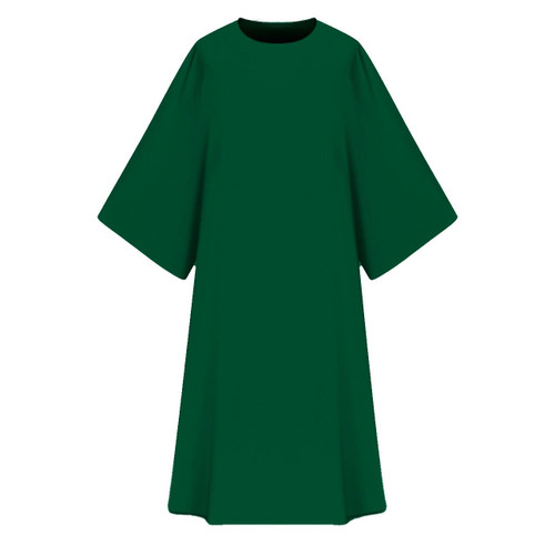 7-25 Plain Dalmatic in Dupion Dark Green
