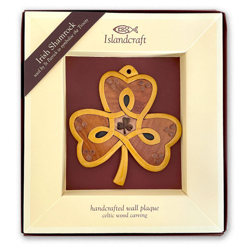 Wood Shamrock Wall Plaque