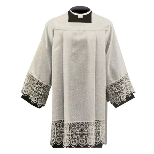 4807 Surplice in Monks Cloth with 6.5" Cross Lace
