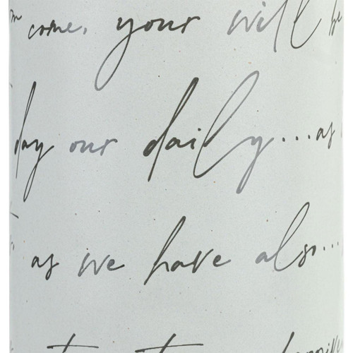 Detail of Lord's Prayer lettering