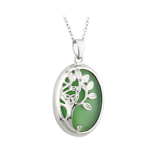 Cat's Eye Tree of Life Pendant