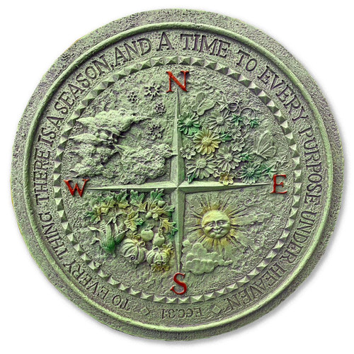 12" diameter Four Seasons Garden Stepping Stone