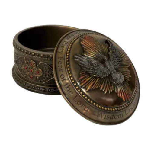 4" diameter Holy Spirit Keepsake Box