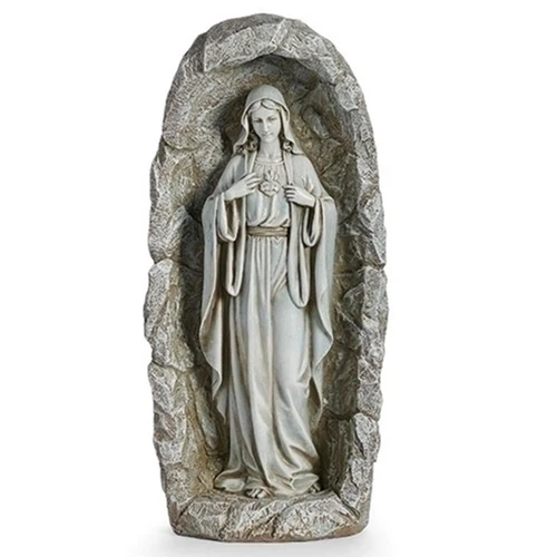 18-3/4 inch LED Immaculate Heart of Mary Garden Statue