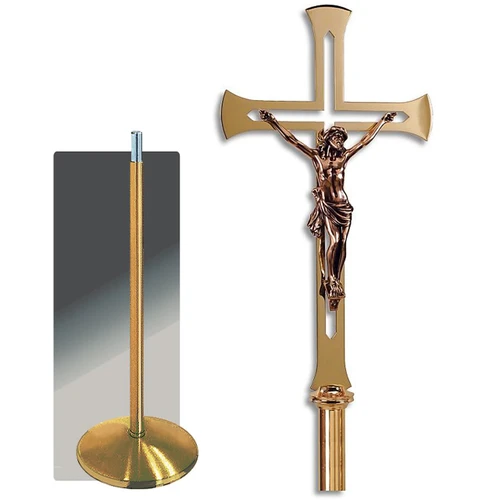 30PC59 Processional Crucifix with Bronze Corpus