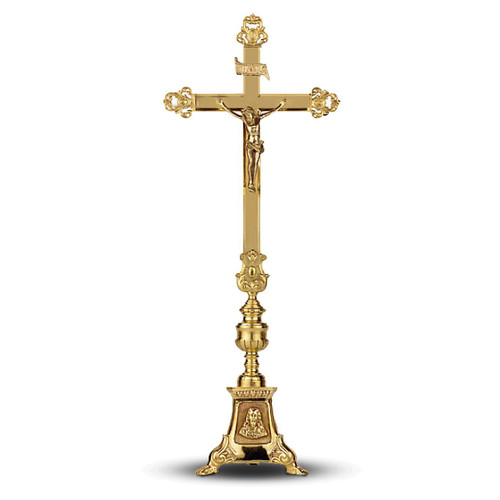 9341 Altar Crucifix in Brass