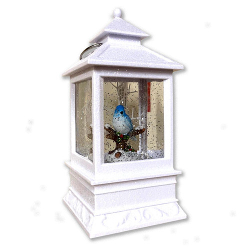 LED Bluebird Christmas Lantern with light off