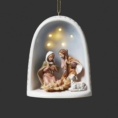 2024 Fontanini Holy Family Ornament with light up feature