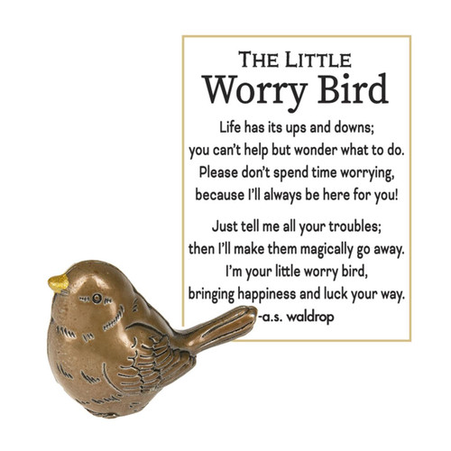 Worry Bird Charm and Message Card