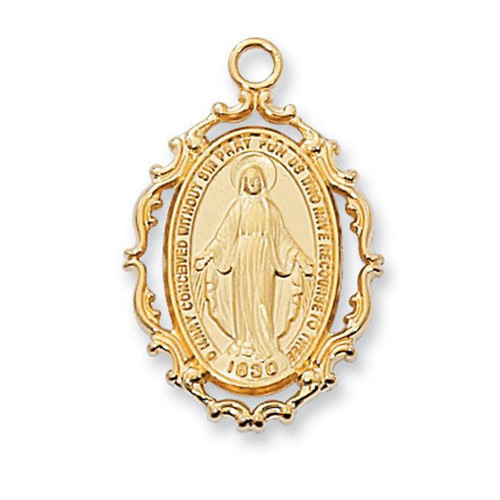 Detail of the Gold Baroque Miraculous Pendant