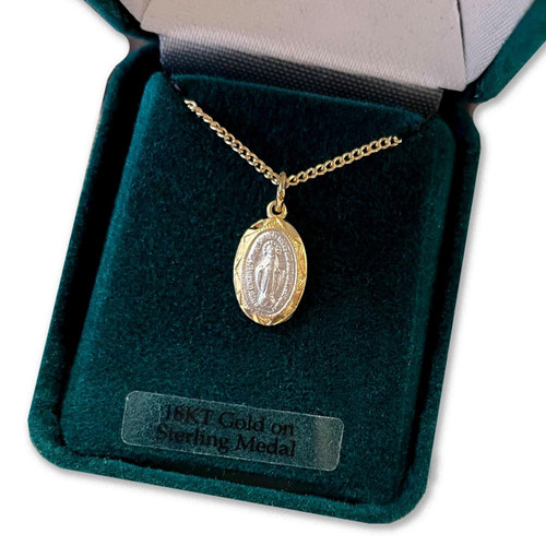 16IN Two-Tone Miraculous Necklace with 16" chain