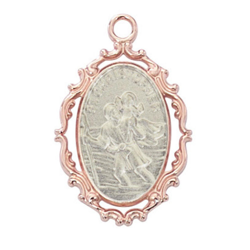 Rose Gold St. Christopher Pendant