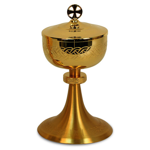 K973 Ciborium with Celtic Weave Design