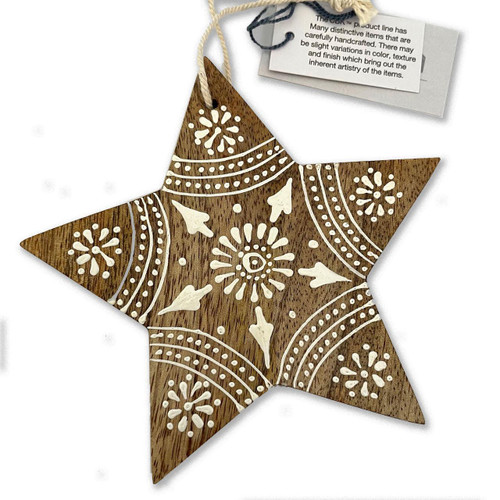 Decorated Star Ornament - each ornament varies slightly being a handcrafted item