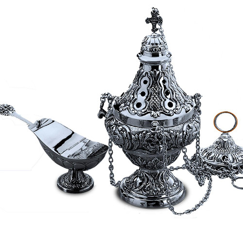 677 Ornate Censer in Silver-Plate