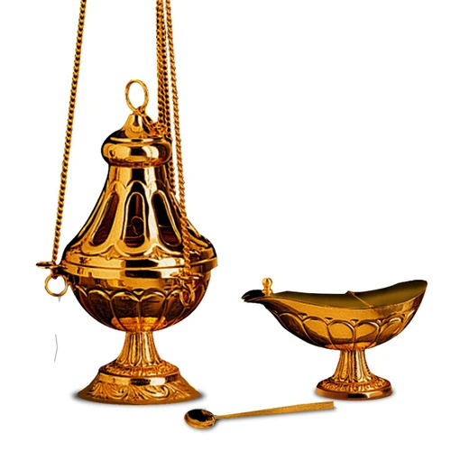 5542 Brass Censer & Boat
