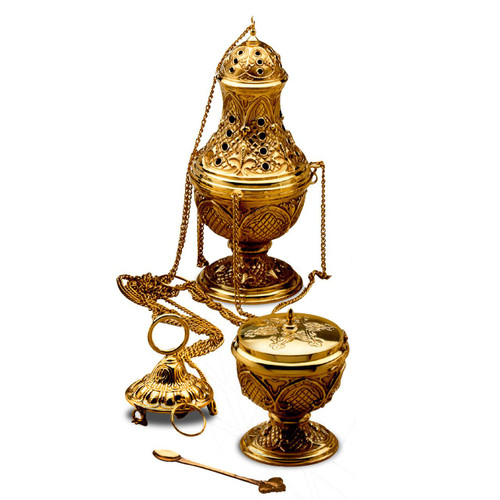 686 Classic Style Censer & Boat Brass