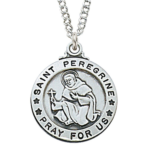 20IN Round Sterling St. Peregrine Necklace