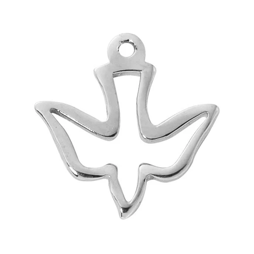 Detail of the Sterling Holy Spirit Cut-Out Dove Necklace