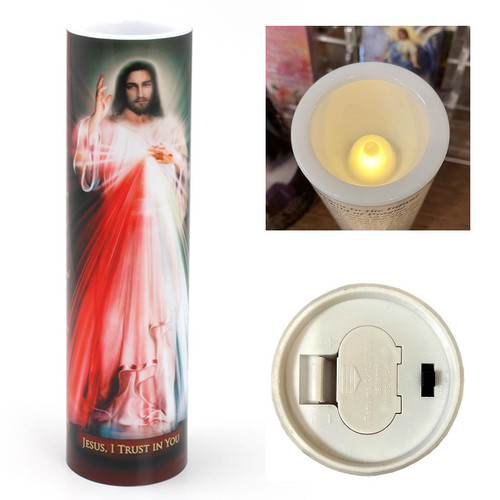 2X8 LED Divine Mercy Candle